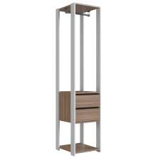 Guarda Roupa Closet 02 Gavetas 183X40cm Branco Montana PRODDY
