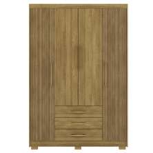 Guarda Roupa Solteiro 120 cm 4 Portas 10088 Nature Brisa VLR