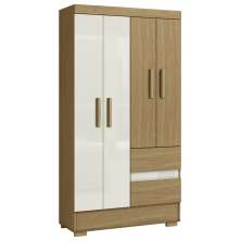 Guarda Roupa Solteiro 4 Portas 2005142 Atacama Off White ARMoveis