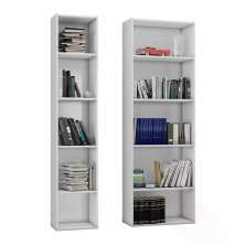 Kit 2 Estantes Livreiro Janaina E Luiza Branco REAJL Moveis