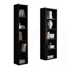 Kit 2 Estantes Livreiro Janaina E Luiza Preto REAJL Moveis