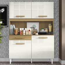 Kit Cozinha Compacta 4 Portas 2003308 121cm Atacama Off White ARMoveis