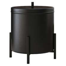 Lixeira 6 L Lovell Aluminio Banheiro Cozinha Lavabo Preto DHom