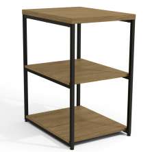 Mesa De Apoio Lateral 76 cm MDP LI004 Freijo Preto Fosco KPB