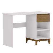 Mesa Escrivaninha 1 Gaveta MDF 110 cm 2806 Off White Freijo Milani Store