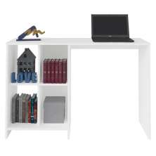 Mesa Escrivaninha 4 Nichos 110 cm TRIX Branco ARLY