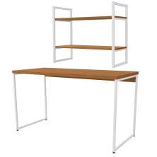 Mesa Escrivaninha E Nicho Estante Canela Branco KPB