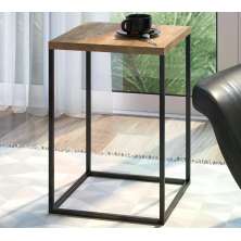 Mesa Lateral Aço Preto Vermont Milani Store