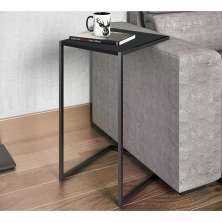 Mesa Lateral Sala Aço Preto Milani Store