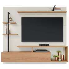 Painel Home Suspenso TV 55 Polegadas Maragogi Off White Freijo CLB