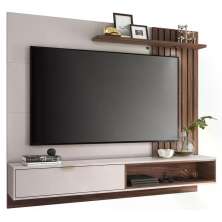 Painel Home Suspenso TV 65 Polegadas Tocantins Off White Nogueira Real CLB