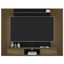 Painel Suspenso Para TV 72 Pol 176 cm Pinho Ripado Preto ARLY