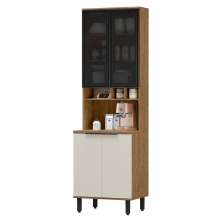 Paneleiro 4 Portas MDF 70 cm Tosc PTO01 Freijo Off White MXM