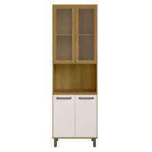 Paneleiro 4P Vidro 228x70 cm Cria J00156 Freijo Off White PLN