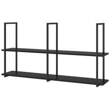 Prateleira Teto e Parede Estilo Industrial Aurum Preto DHom