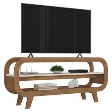 Rack Bancada Para TV 42 Pol 122 cm MDF Cinamomo Off White ARLY
