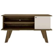 Rack Bancada Para Tv 50 Pol 1P 120 cm Pinho Off White ARLY