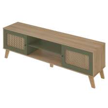 Rack Bancada Para Tv 75 Pol 180 cm 4534 Carvalho Menta ARLY