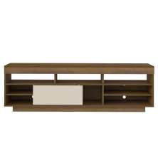 Rack Bancada Tv 75 Pol 180 cm 1P De Correr Pinho Off White ARLY
