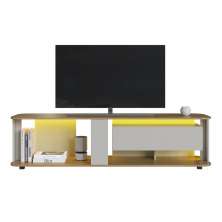 Rack Moderno Com LED 01 Gaveta 180cm Mel Arenas PRODDY