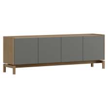 Rack Para TV 65 Polegadas 2P 2G 180 cm 2153 Oak Ferrolack Milani Store