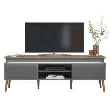 Rack Para TV 75 POL 2 Portas 180 cm 4378 Carvalho Grafite ARLY