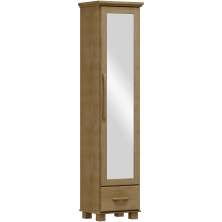 Sapateira 1 Porta Espelho Madeira Maciça 194x47 cm 2255 Freijo Milani Store