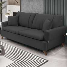 Sofa 2 Lugares 160 cm Eron Linho Grafite Vazzano