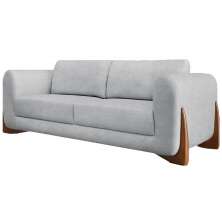 Sofa Jolie 2 Lugares 160cm Pes Boomerang Linho Boucle 3302 Ezz