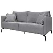 Sofa Liv 2 Lugares 180cm Pes Aço Linho 232 Cinza Ezz