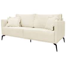 Sofa Liv 2 Lugares 180cm Pes Aço Linho 232 Perola Ezz