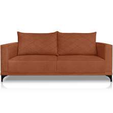 Sofa Nori 2 Lugares Pes De Ferro 180cm Linho Boucle 3303 Ezz