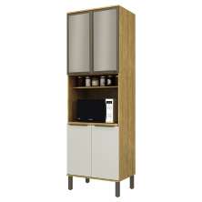 Torre Quente 1 Porta Vidro 70 cm Vera TVE03 Marrocos Off White MXM