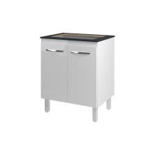 Balcão Armário de Cozinha Fran Para Fogão Cooktop 4 Bocas Mobília Decor Branco 
