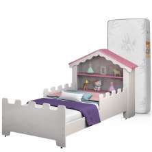 Cama Infantil Menina Princesa Magia Casa Colchão D20