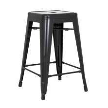 Banqueta Iron Tolix 61 cm - Industrial - Aço - Vintage - Preto