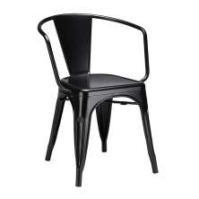 Cadeira Iron Tolix com braços - Industrial - Aço - Vintage - Preto