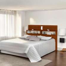 Cabeceira Elegante Bergen Solteiro Cinamomo E Off White