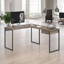 Mesa Home Office Escrivaninha L Shine Affara Com Gaveteiro
