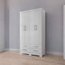 Roupeiro Parma 04 Portas e 04 Gavetas Branco