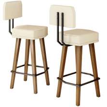 2 Banquetas Alta com Encosto para Bar Cozinha MOBLAN decor