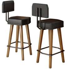 2 Banquetas Alta com Encosto para Cozinha Bar MOBLAN decor