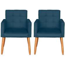 2 Cadeira Poltronas Conforto Para Escritório Sala Luxo MOBLAN decor