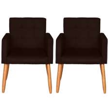 2 Cadeira Poltronas Conforto Para Escritório Sala Luxo MOBLAN decor