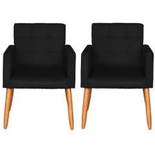 2 Cadeira Poltronas Conforto Para Escritório Sala Luxo MOBLAN decor