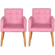 2 Cadeira Poltronas Conforto Para Escritório Sala Luxo MOBLAN decor