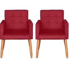 2 Cadeira Poltronas Conforto Para Escritório Sala Luxo MOBLAN decor