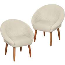 2 Poltronas Decorativa Moderna para Sala de Estar Recepção Reforçada MOBLAN decor