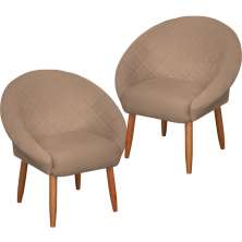 2 Poltronas Decorativa Moderna para Sala de Estar Recepção Reforçada MOBLAN decor