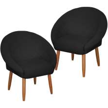 2 Poltronas Decorativa Moderna para Sala de Estar Recepção Reforçada MOBLAN decor